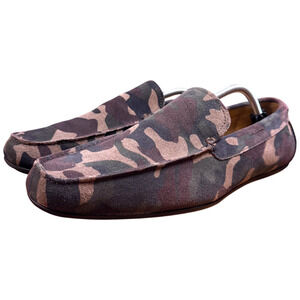 ALFANI Bromley Men's 12M Suede Driving Loafers Camo Comfortable Flat Shoes